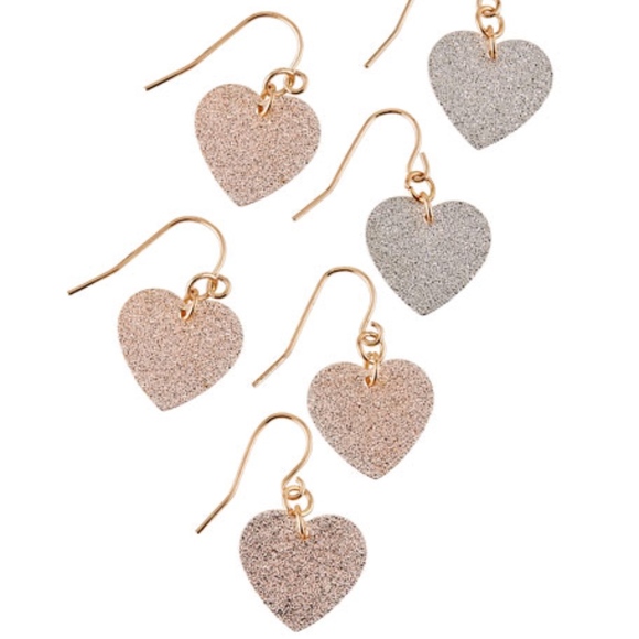 Berry Jewelry Jewelry - New Berry Jewelry Glitter Heart-Drop Earrings
